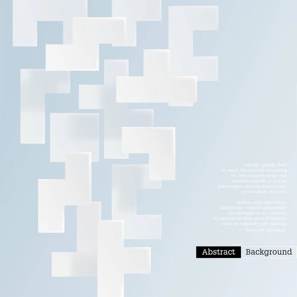 Soyut beyaz renkli bulmaca arka plan, geometrik, tuğla parçaları, bulmaca oyunu Vektör illüstrasyon 3d tarzı.