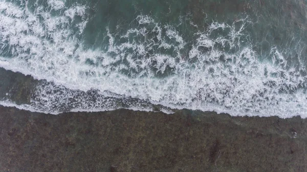 Aerial Beach Wave Tropiska Havet — Stockfoto