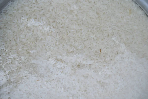 Lavagem Com Água Limpa Tigela Arroz — Fotografia de Stock