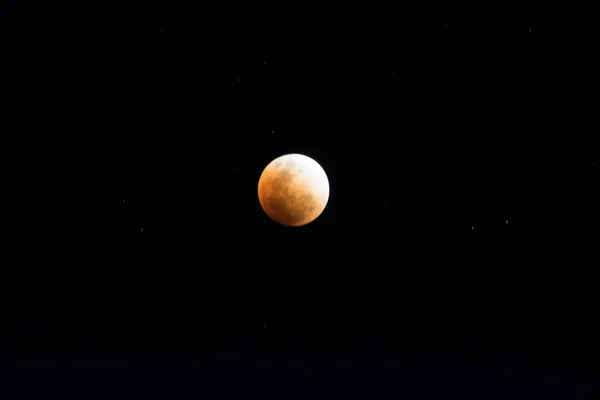 Blut Vollmond Konzept Eines Roten Vollmondes Vor Schwarzem Himmel — Stockfoto