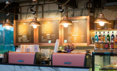 Sisaket,Tayland 2018'de kafe bar arka planı