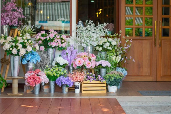 Flower Shop Front Background — Stock Photo, Image