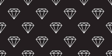 elmas takı simge vektör Dikişsiz desen duvar kağıdı arka plan siyah izole