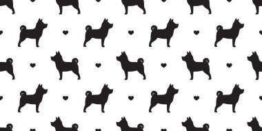 köpek seamless modeli Fransız buldozer vektör kalp köpek doğurmak duvar kağıdı arka plan izole