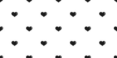kalp Dikişsiz desen vektör Sevgililer izole karikatür doodle duvar kağıdı arka plan siyah