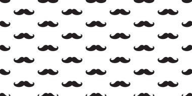 bıyık izole Dikişsiz desen vektör duvar kağıdı arka plan