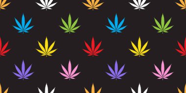 Duvar kağıdı arka plan renkli esrar esrar seamless modeli ot vektör yaprak izole