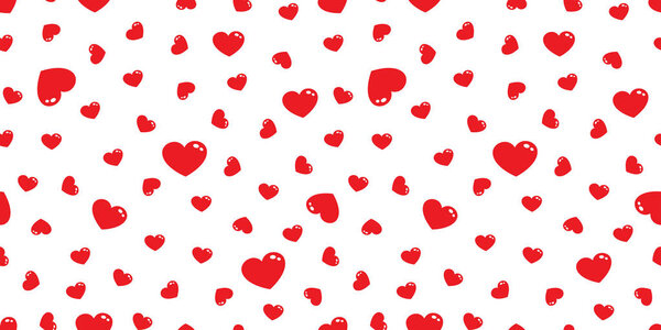 сердце Валентина Бесшовный вектор шаблона изолированные обои фон каракули красный

