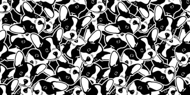 köpek sorunsuz Fransız buldozer vektör desen izole duvar kağıdı arka plan karikatür doodle