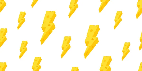 Käse Nahtlose Muster Donner Butter Isoliert Vektor Tapete Hintergrund Weiß — Stockvektor