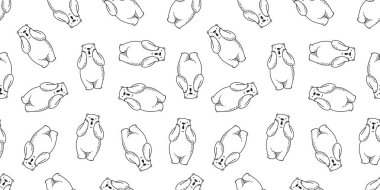 Sorunsuz kutup ayısı vektör izole desen vektör duvar kağıdı arka plan sıklığı beyaz çizgi film doodle ayı