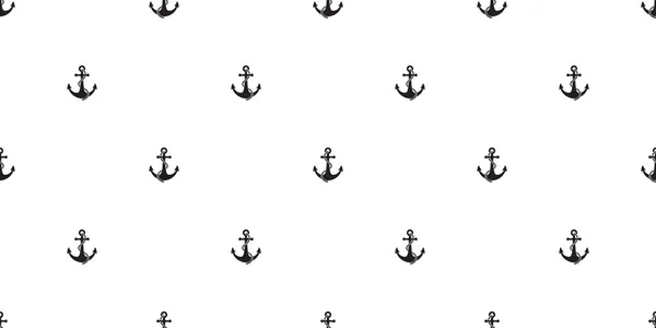 Ancla Timón Seamless Pattern Vector Aislado Marítimo Barco Náutico Mar — Vector de stock