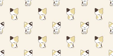 kedi Dikişsiz desen vektör yavru kedi kedi doğurmak alaca izole duvar kağıdı arka plan