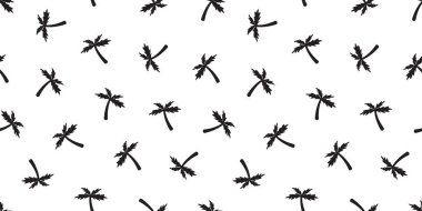 Hindistan cevizi ağacı Seamless modeli palm vektör simgesi beyaz duvar kağıdı arka plan