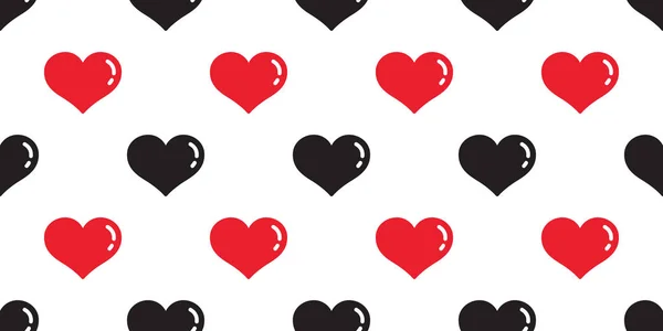 Corazón Vector Sin Costuras Patrón San Valentín Doodle Aislado Fondo — Archivo Imágenes Vectoriales