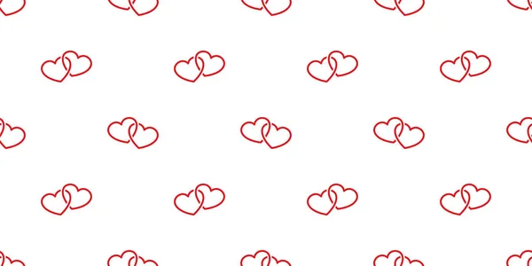 Corazón Sin Costuras Vector Día San Valentín Patrón Aislado Icono — Archivo Imágenes Vectoriales