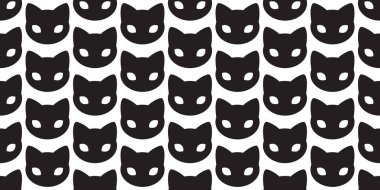 kedi Dikişsiz desen vektör yavru kedi baş izole arka plan duvar kağıdı