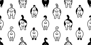 Kedi Dikişsiz desen vektör yavru kedi kedi top eşek arka plan duvar kağıdı