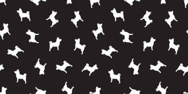 köpek seamless modeli Fransız buldozer vektör pug köpek doğurmak izole siyah duvar kağıdı arka plan doodle çizgi film