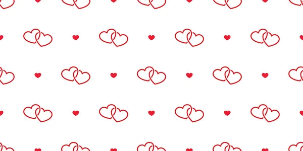 Corazón Patrón Inconsútil Vector Amor Valentín Aislado Doodle Fondo Pantalla — Archivo Imágenes Vectoriales