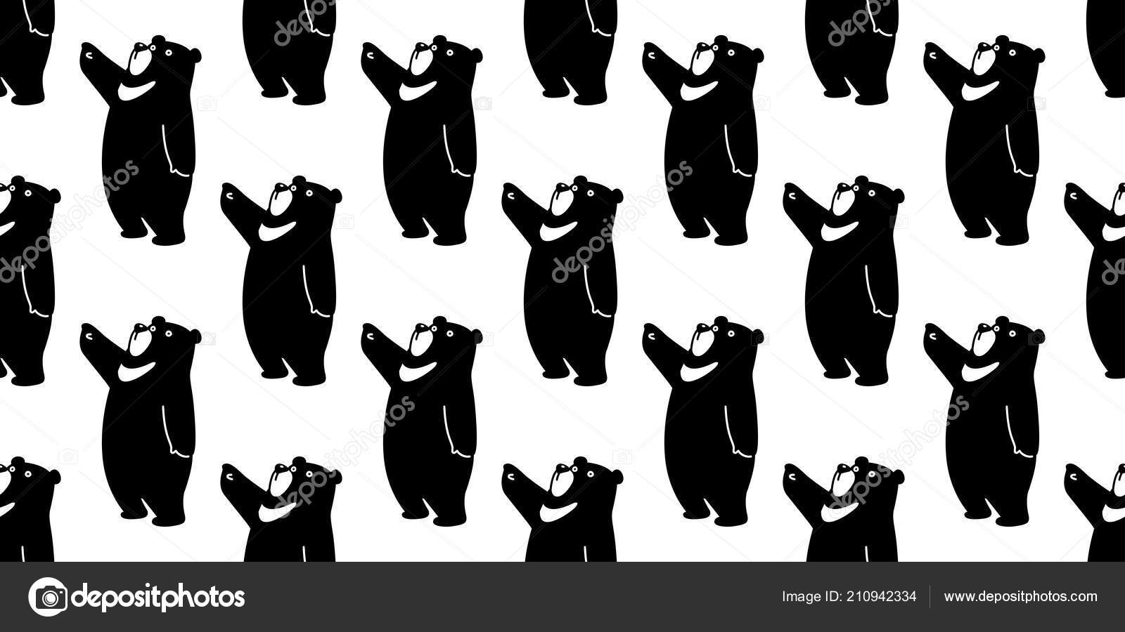 ベアのシームレスなパターン ベクトル シロクマ パンダ分離テディ背景壁紙 ストックベクター C Cnuisin