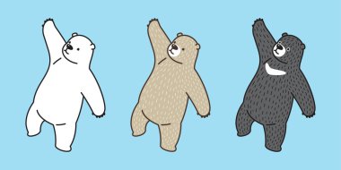 Vektör logosu simgesi kutup ayısı panda teddy illüstrasyon karikatür doodle ayı 