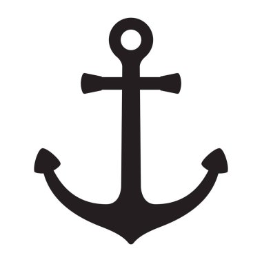 Çapa vektör deniz logo simge Denizcilik deniz okyanus tekne illüstrasyon simge grafiği