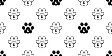  Köpek pençe Dikişsiz desen vektör kedi pençe ayak izi izole arka plan duvar kağıdı arka plan