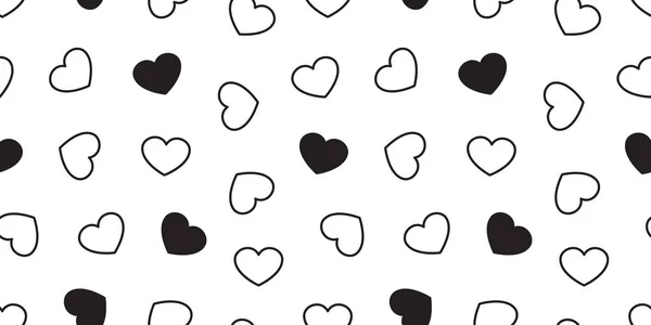 Corazón Patrón Sin Costuras Amor Día San Valentín Vector Aislado — Archivo Imágenes Vectoriales