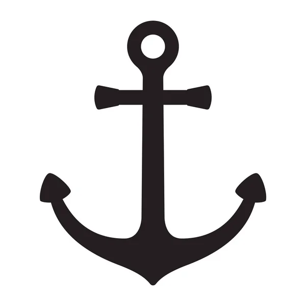 Anker Nautical Logo Pictogram Maritieme Zee Oceaan Boot Illustratie Symbool — Stockvector