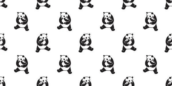 Ours Motif Sans Couture Vecteur Ours Polaire Panda Icône Isolée — Image vectorielle