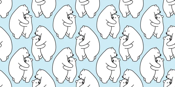 Αρκούδα Χωρίς Ραφή Πρότυπο Διάνυσμα Πολική Αρκούδα Αγκαλιά Απομονωμένες Panda — Διανυσματικό Αρχείο