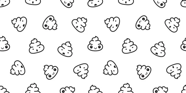 Doodle arka plan duvar kağıdı illüstrasyon izole kaka Dikişsiz desen vektör çizgi film