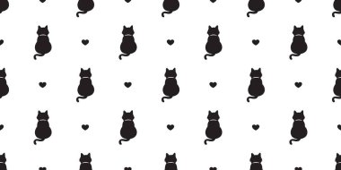 kedi Dikişsiz desen vektör yavru kedi Sevgililer duvar kağıdı çizgi film arka plan izole