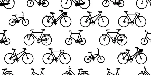 Bicicleta Patrón Inconsútil Vector Ciclismo Aislado Fondo Vintage Fondo Ilustración — Archivo Imágenes Vectoriales