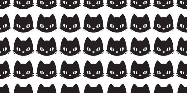 Cat Sem Costura Padrão Vetor Gatinho Isolado Doodle Wallpaper Fundo —  Vetores de Stock