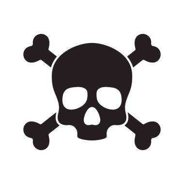 Korsan vektör logo simge kafatasını Cadılar Bayramı illüstrasyon