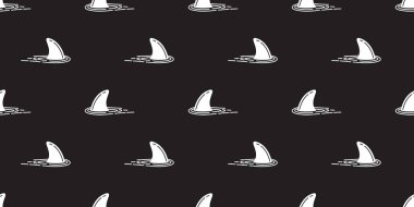 köpekbalığı yüzgeci Dikişsiz desen vektör izole yunus balina deniz okyanus tropikal yaz tekrar arka plan duvar kağıdı