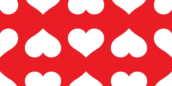 Corazón Patrón Sin Costuras Vector San Valentín Amor Aislado Doodle — Archivo Imágenes Vectoriales