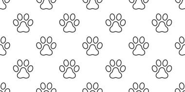 Köpek pençe Dikişsiz desen vektör kedi pençe köpek yavrusu yavru kedi ayak izi duvar kağıdı arka plan