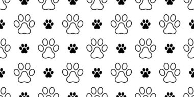 İzole köpek pençe Dikişsiz desen vektör kedi pençe ayak izi tekrar arka plan duvar kağıdı