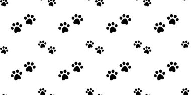 köpek pençe Dikişsiz desen vektör kedi pençe bulldog izole duvar kağıdı arka plan beyaz