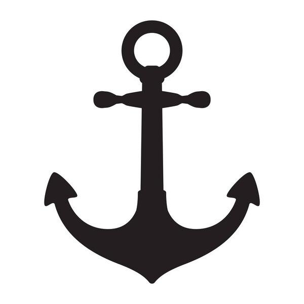 Anchor vector helm logo icon Nautical maritime chain boat ocean sea symbol illustration