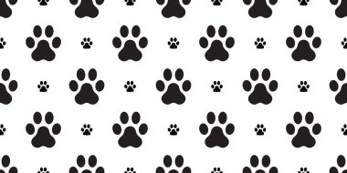 köpek pençe Dikişsiz desen vektör Fransız buldozer izole duvar kağıdı arka plan beyaz