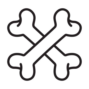 kemiklerin kafatası korsan köpek vektör logo simge Cadılar Bayramı illüstrasyon doodle