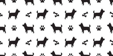 Duvar kağıdı arka plan köpek Seamless modeli Fransız buldozer vektör pug köpek kemik pençe izole