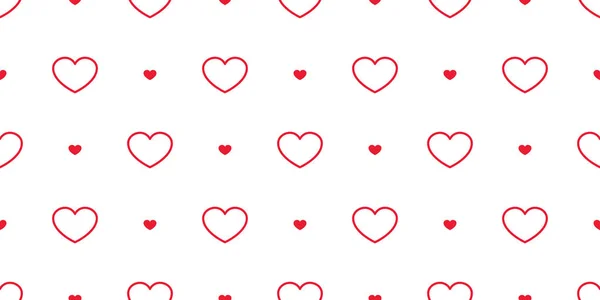 Corazón Patrón Sin Costuras San Valentín Vector Amor Aislado Doodle — Archivo Imágenes Vectoriales