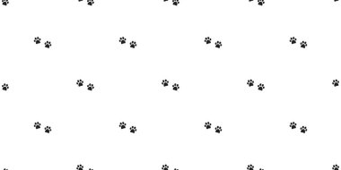 Köpek pençe Dikişsiz desen vektör ayak baskı kedi pençe yavru kedi köpek yavrusu duvar kağıdı arka plan izole