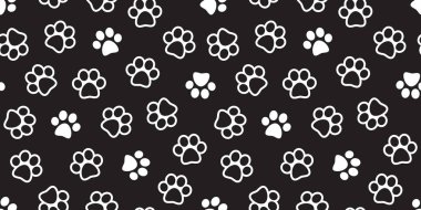 Köpek seamless modeli Fransız buldozer pug köpek pençe vektör izole duvar kağıdı tekrar arka plan doodle
