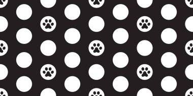 Köpek pençe Dikişsiz desen vektör polka dot kedi pençe köpek yavrusu yavru kedi arka plan duvar kağıdı